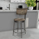 Hillsdale Jennings Wood and Metal Counter Height Swivel Stool with Wood Seat