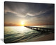 "Long Boardwalk in The Cloudy Dark Sea" Sea Bridge Wall Art, 20"x12"