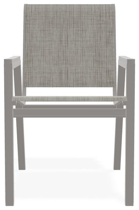 Bazza Sling Stackable Outdoor Dining Chair, Smoke/Warm Gray