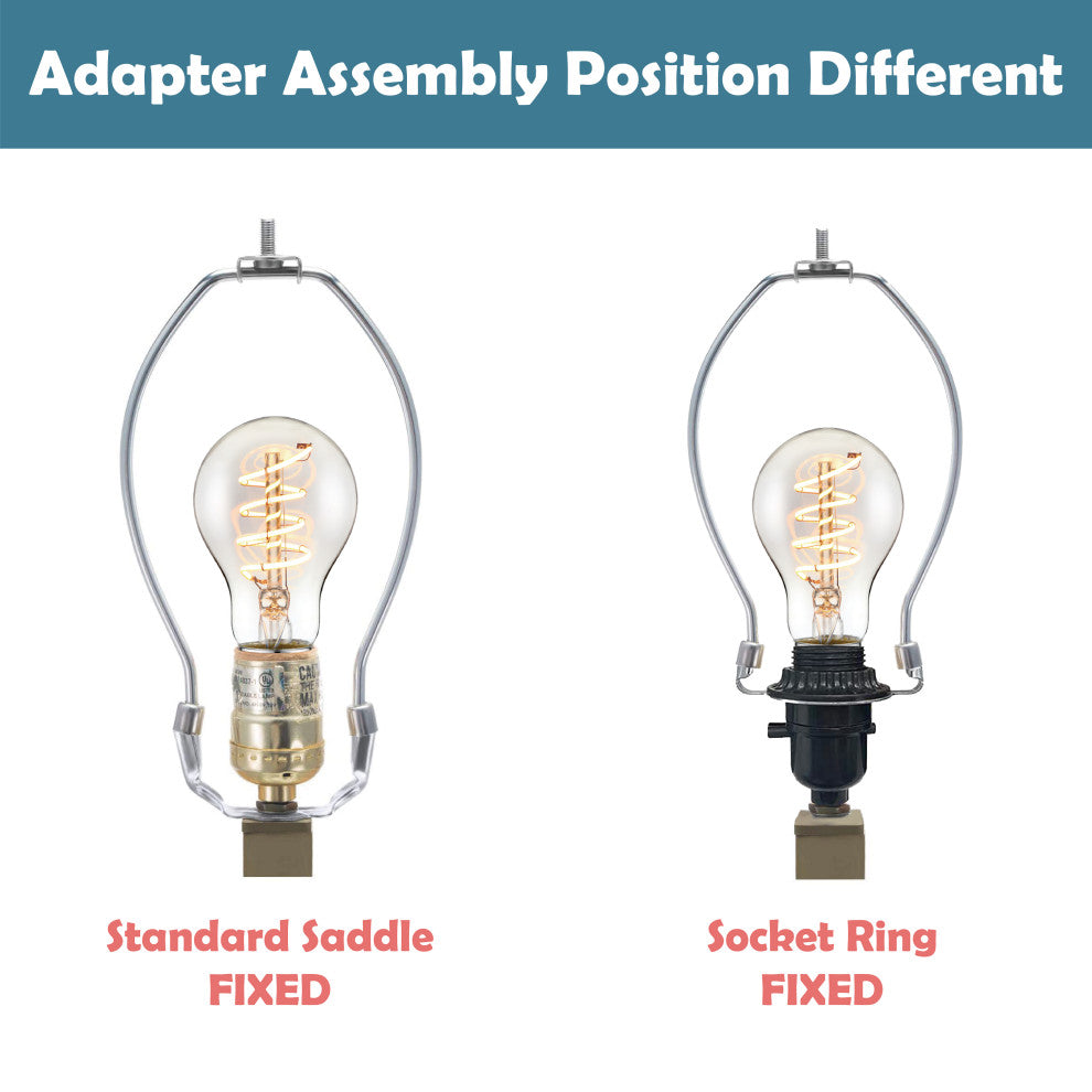 Aspen Creative 20003-22 9" Lamp Harp With Saddle, Satin Nickel, 2-Pack