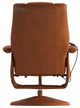 Hall Massaging Multi-Position Recliner and Ottoman with Wrapped Base, Brown