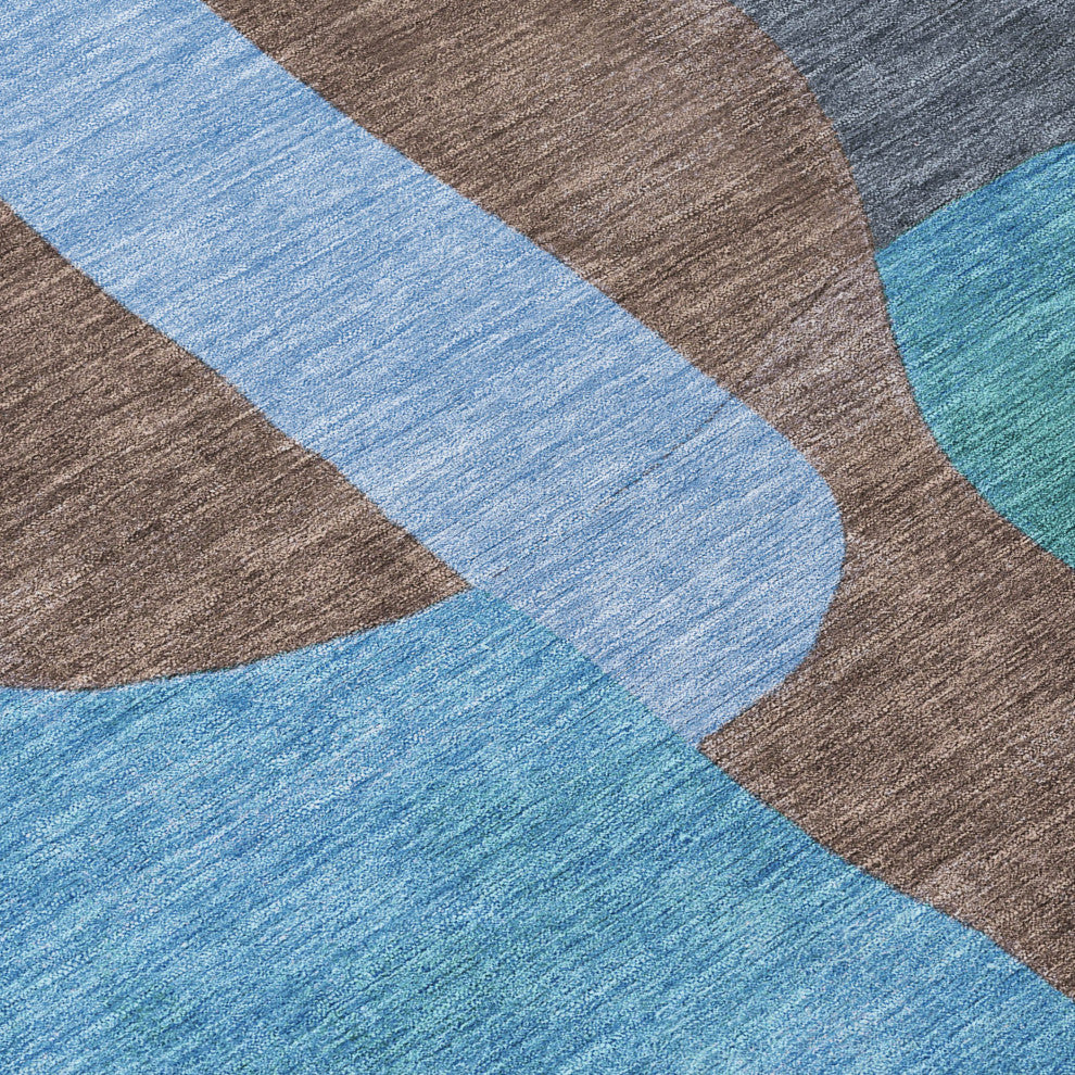 Machine Washable Indoor/Outdoor Chantille ACN1867 Brown 9' x 12' Rug