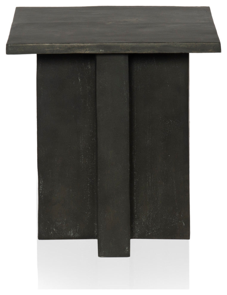 Terrell Outdoor End Table-Aged Grey
