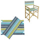 Canvas For Director Chair, Green Stripes