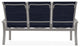 Belle Isle Sling 3-Seat Outdoor Sofa, Collect Indigo/Warm Gray