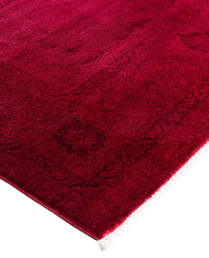 Overdyed One-of-a-Kind Hand-Knotted Area Rug Red, 8' 1" x 10' 3"