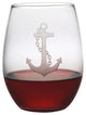 Anchor Stemless Wine Glasses, Set of 4