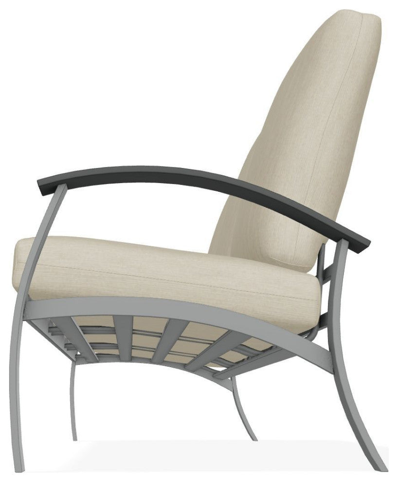 Belle Isle Cushion 3-Seat Outdoor Sofa, Huskie/Graphite