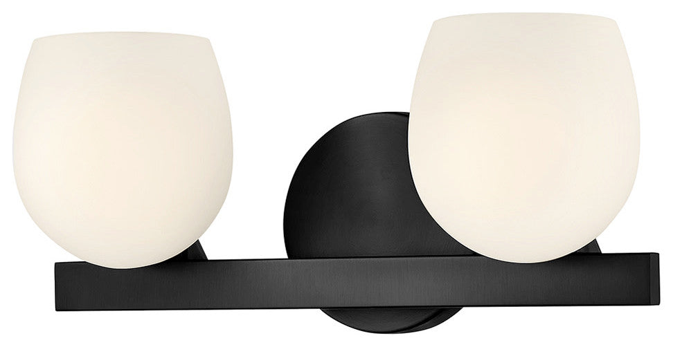 Hinkley Mae Small Two Light Vanity, Black