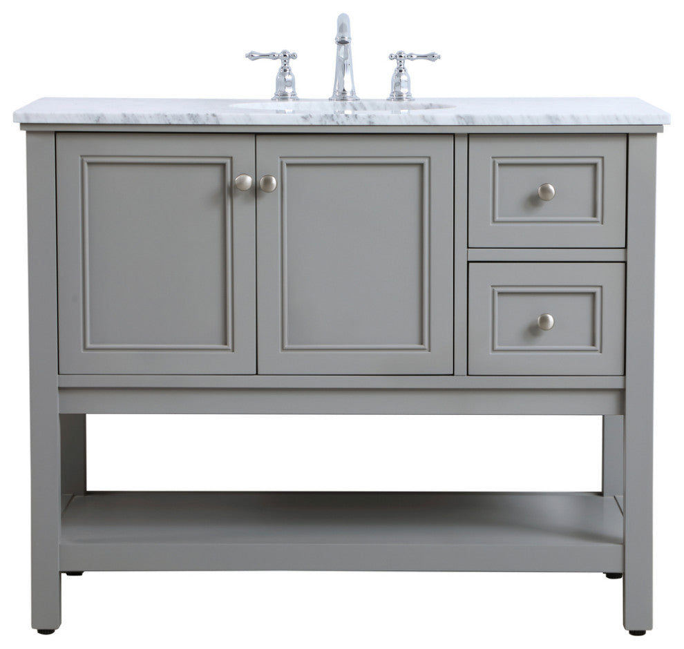 Matilda 42" Single Bathroom Vanity Set, Gray