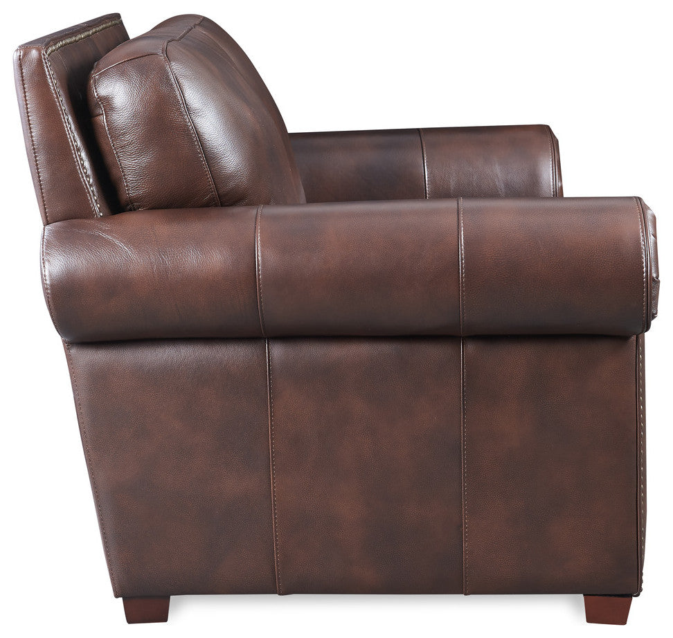 Toulouse Top Grain Leather Loveseat
