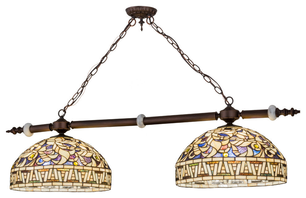 Meyda Lighting 168689 53"L Cockatoo Feathers 2 LT Island Pendant
