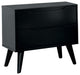 Benzara BM123112 Lennart Mid-Century Modern Nightstand, Black
