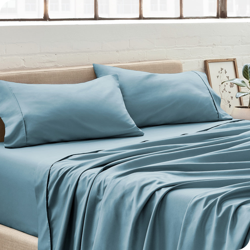 Bare Home Microfiber Pillowcases - Set of 2, Coronet Blue, King