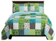 Rebekah Oversize 100% Microfiber Floral Quilted Coverlet Set, King/Cal King