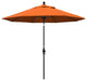 9' Matted Black Collar Tilt Lift Fiberglass Rib Aluminum Umbrella, Sunbrella, Tuscan