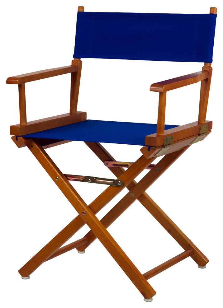 018" Director's Chair Honey Oak Frame-Royal Blue Canvas