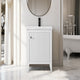 Vanity Art Freestanding Vanity, White, 20", Single Sink, Matte Black