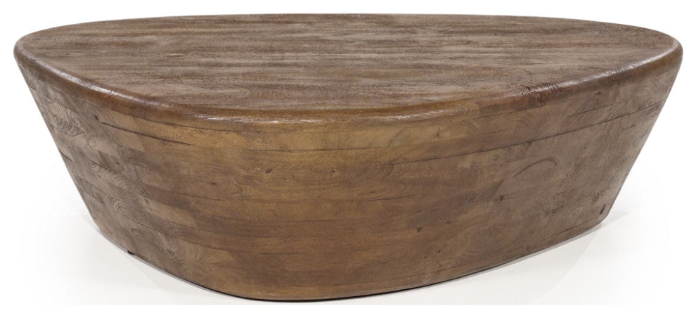 Wooden Free-Form Coffee Table L, Eleonora Mila, Brown