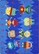 Kid Essentials Rug, Alphabet Bots, 5'4"x7'8"