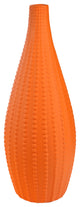 Round Ceramic Vase Matte Orange Finish