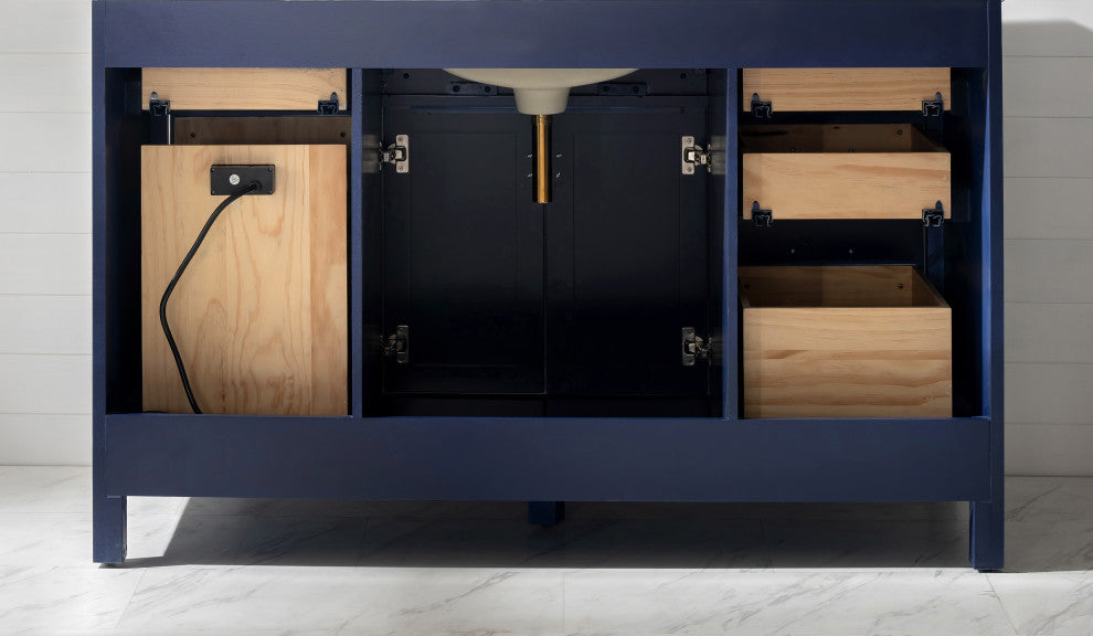 Valentino Single Vanity, Blue, 54"
