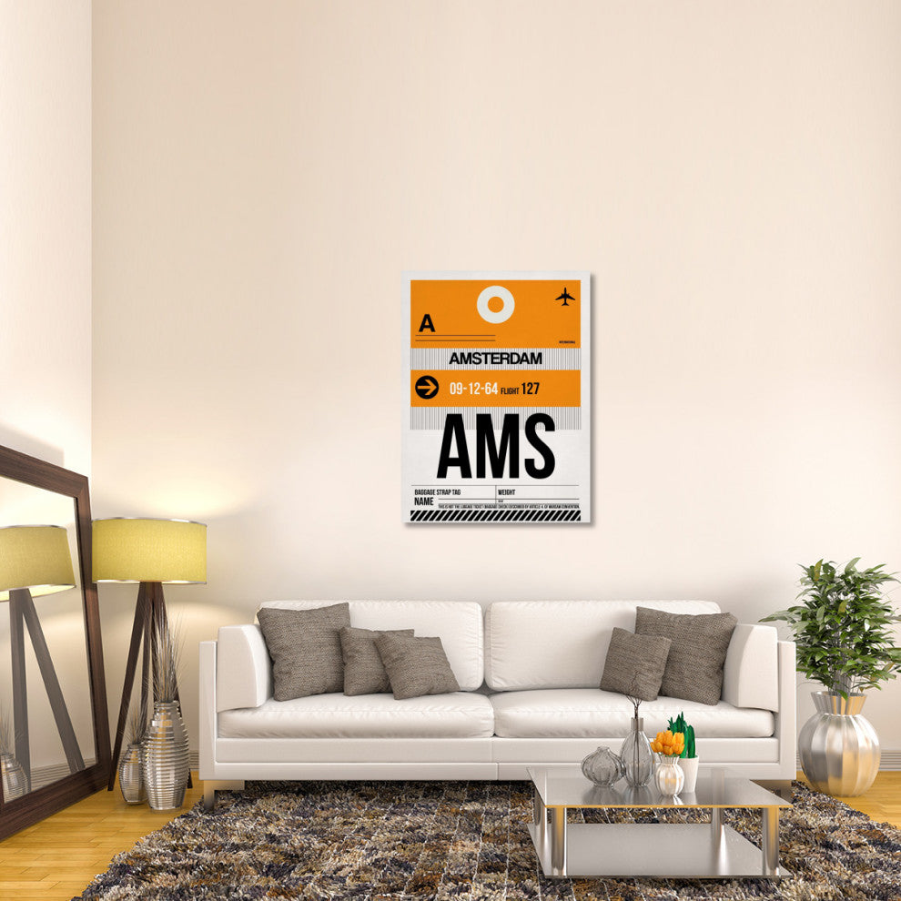 "AMS Amsterdam Luggage Tag 2" Fine Art Print