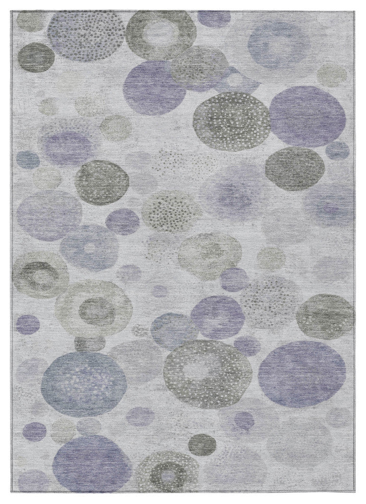 Machine Washable Indoor/Outdoor Chantille ACN1896 Violet 3' x 5' Rug