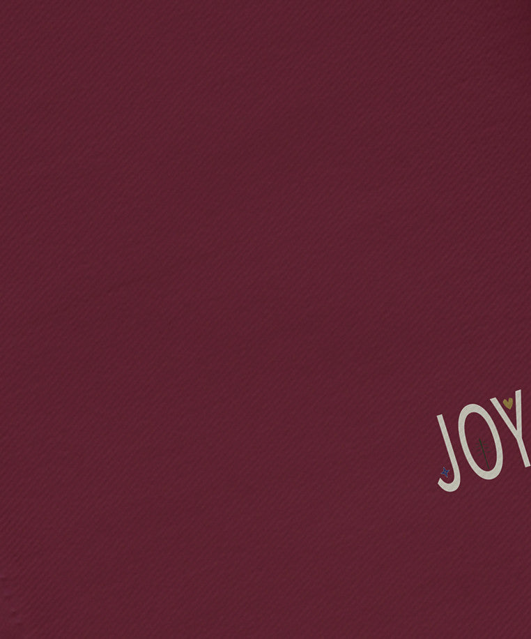 Joy Filled Season, Holiday Word Print Napkin, Set of 4, Cranberry and Burgundy