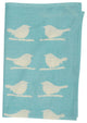 Birdie Tea Towel, Set of 4, 20"x30", Light Blue Natural