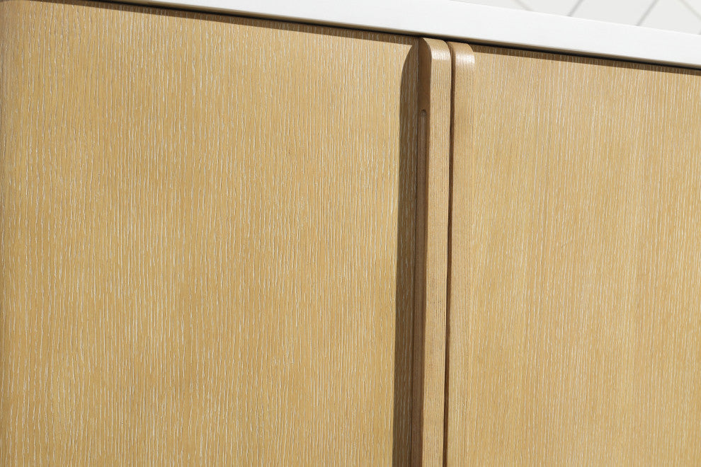 Lucas Bathroom Vanity, Washed Oak, 30", Single Sink, Freestanding