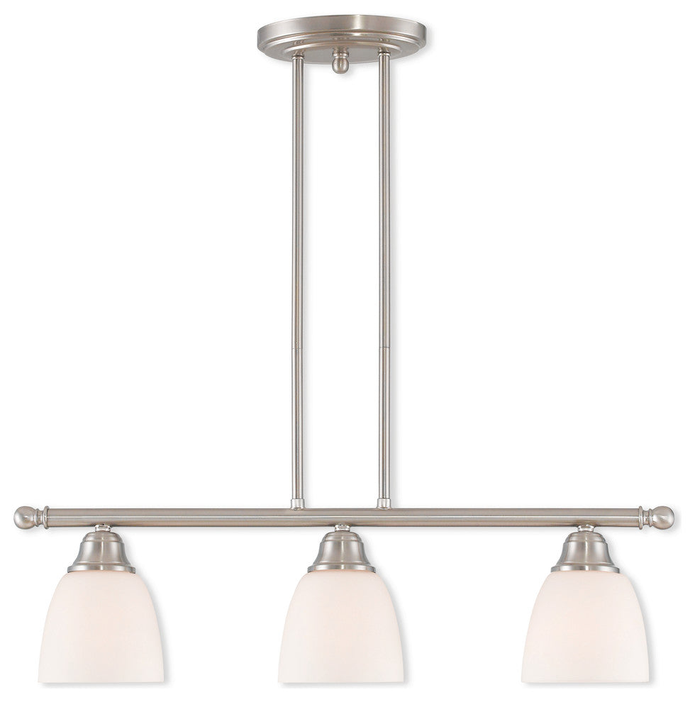 Somerville 3-Light Linear Chandelier, Brushed Nickel