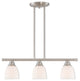 Somerville 3-Light Linear Chandelier, Brushed Nickel