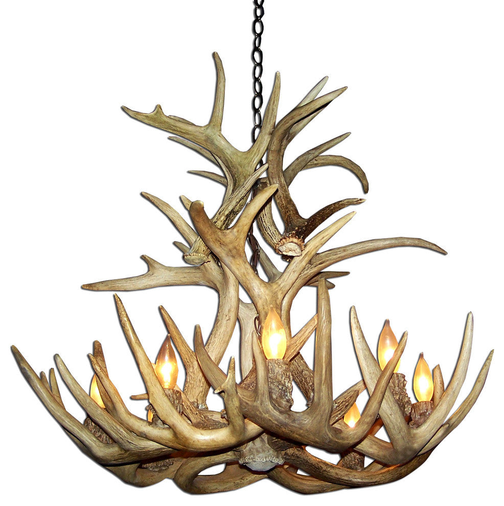 Whitetail Deer Cascade Antler Chandelier Light, Extra Large, No Shades