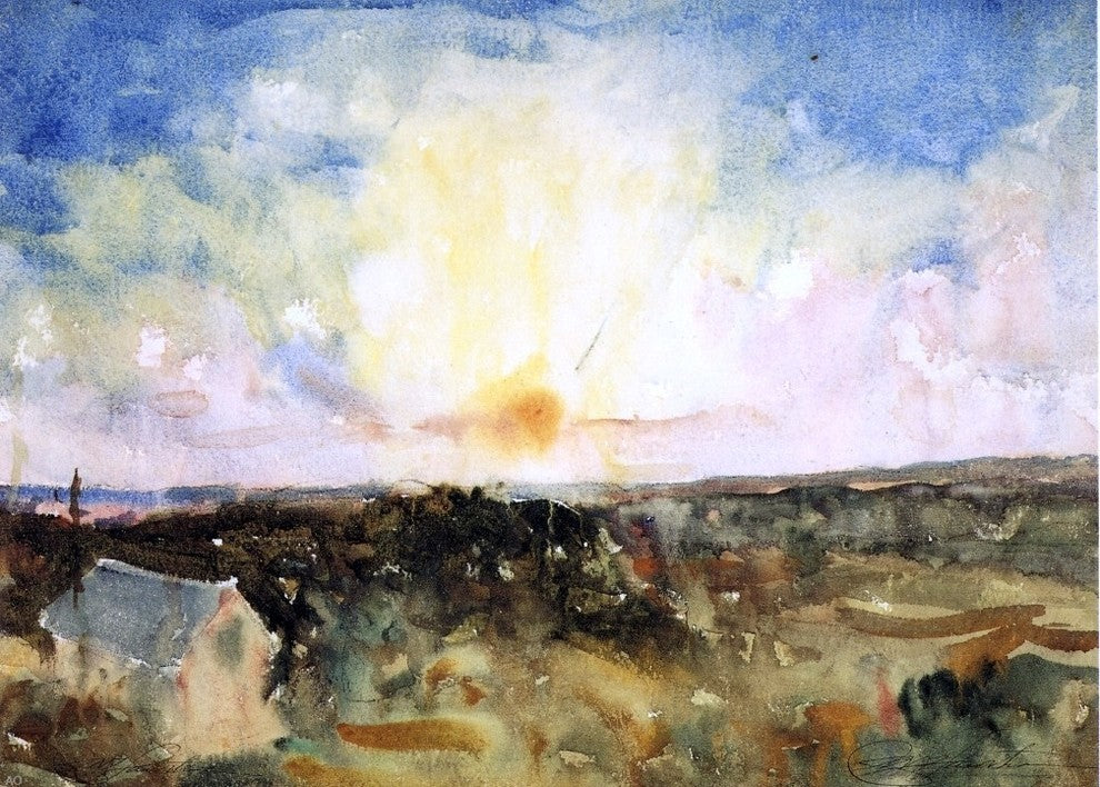 Charles Webster Hawthorne Sunset Spendor Premium Canvas Print