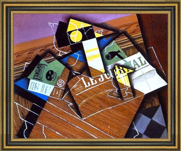 Juan Gris Fantomas - 20" x 25" Framed Premium Canvas Print