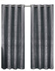 Prairie Blackout Weave Embossed Grommet Curtain, Gray, 104"x96", Set of 2