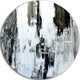 Brown And Beige Painting, Abstract Large Disc Metal Wall Art, 36"