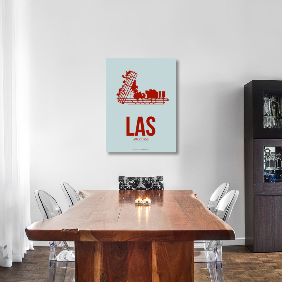 "LAS  Las Vegas Poster 3" Fine Art Print