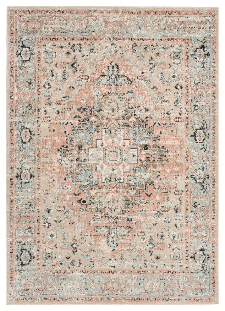 Nourison Washable Decor 5'3" x 7' Peach Vintage Indoor Rug