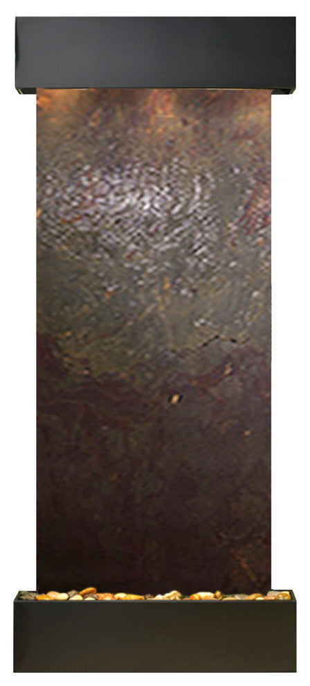 Inspiration Falls Water Fountain, Multi-Color, Blackened Copper, Square