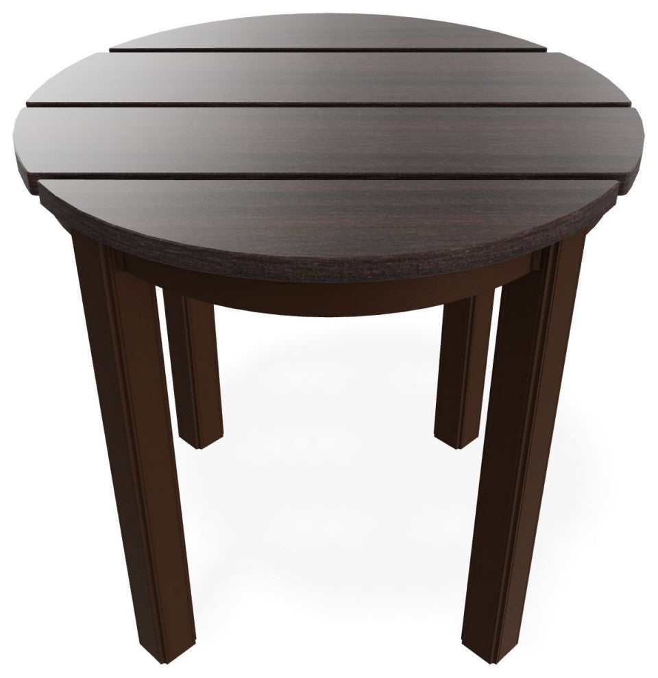 21" Round Rustic Outdoor End Table, Kona
