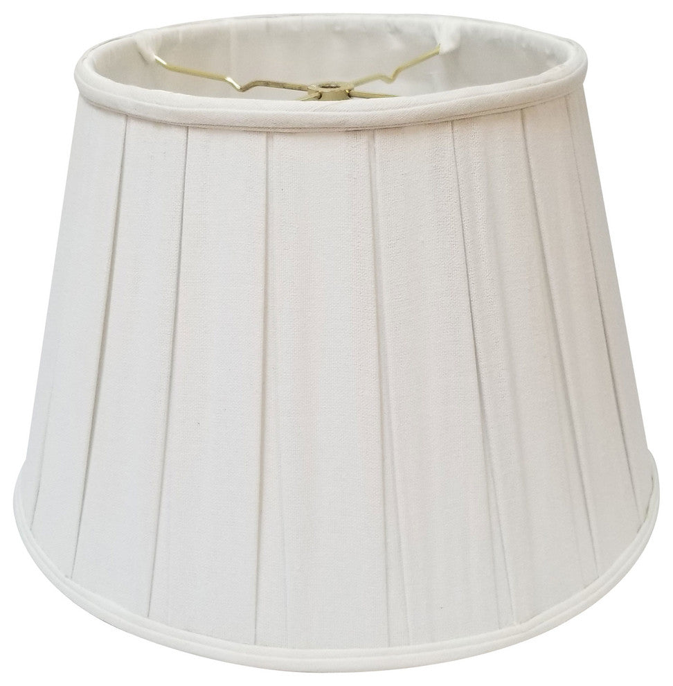 Royal Designs Empire English Pleat Basic Lampshade, Linen White, 10"x14.5"x10"