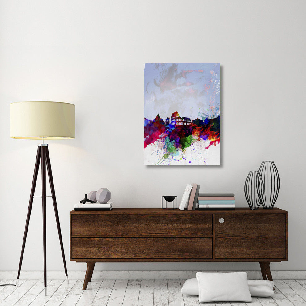 "Rome Watercolor Skyline" Fine Art Print