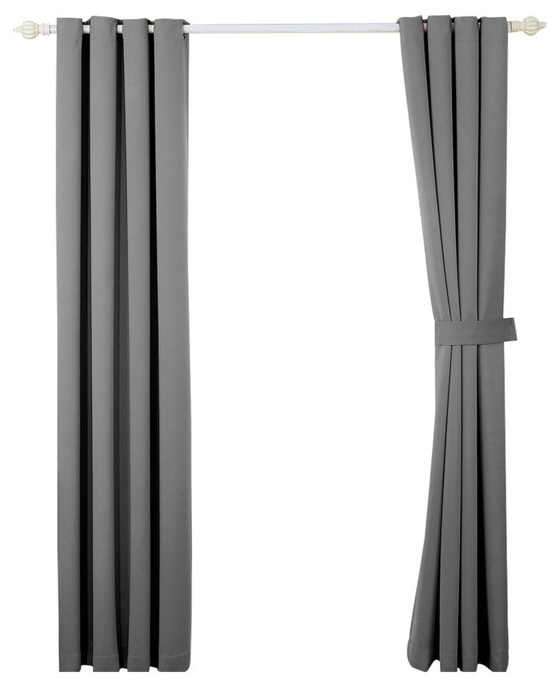 Serenta Black Out Curtains 4 Piece Sets, Gray, 54" X 84"