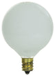 Sunlite 25 Watt G16.5 Globe, Candelabra Base, White, 10 Pack