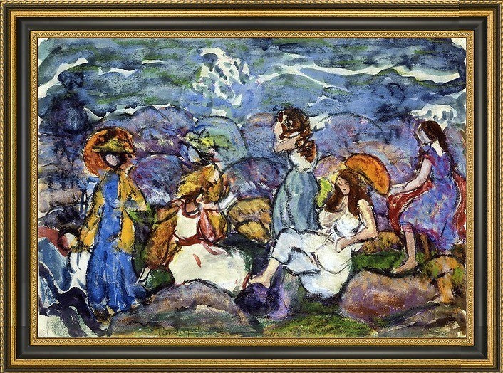 Maurice Prendergast On Rocks  North Shore