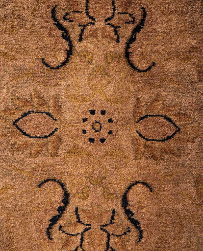 Overdyed One-of-a-Kind Hand-Knotted Area Rug Brown, 2' 7" x 12' 7"