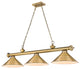 Zlite 2306-3RB-RB15 3-Light Billiard, Rubbed Brass