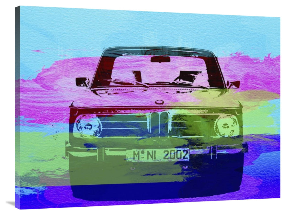 "BMW 2002 Front Watercolor 1" Fine Art Print
